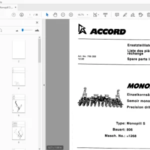 Accord Monopill S Parts Manual - PDF