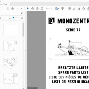 Accord Monozentra Series 77 Parts Manual - PDF