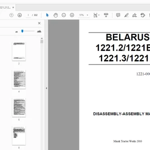 BELARUS 1221.2/1221В.2/1221.3/1221.4 DISASSEMBLY-ASSEMBLY MANUAL - PDF