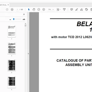 BELARUS 1221.4 with motor TCD 2012 L062V (104,6 kW) PARTS & ASSEMBLY UNITS MANUAL - PDF