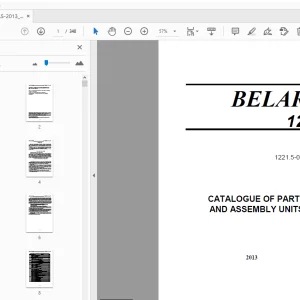 BELARUS 1221.5 PARTS & ASSEMBLY UNITS MANUAL - PDF