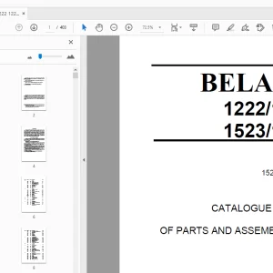 BELARUS 1222/1222B 1523/1523B PARTS & ASSEMBLY UNITS MANUAL 2009 - PDF