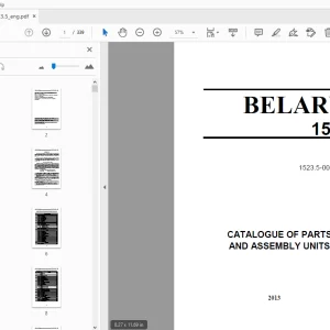 BELARUS 1523.5 CATALOGUE OF PARTS & ASSEMBLY UNITS MANUAL - PDF