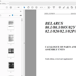 BELARUS 80.1/80.3/80У/82У/82.1/820/82.3/82Р/82П PARTS & ASSEMBLY UNITS MANUAL - PDF