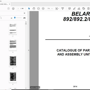 BELARUS 892/892.2/892.3 PARTS & ASSEMBLY UNITS MANUAL - PDF