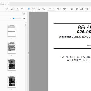 BELARUS 920.4/952.4 PARTS & ASSEMBLY UNITS MANUAL - PDF