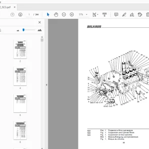 Belarus 822, 922, 923 Assembly Units & Parts Manual - PDF
