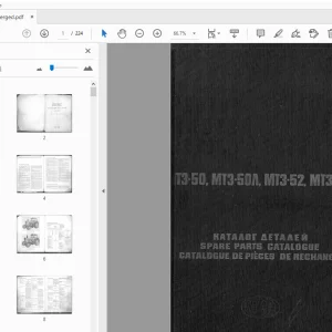Belarus MT3-50,MT3-50A, MT3-52, MT3-52A Tractor Parts Manual - PDF