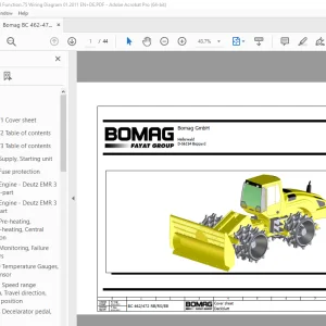 Bomag BC 462/472 RB/RS/EB Function.75 Wiring Diagram Manual EN+DE PDF