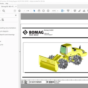 Bomag BC 462/472 RB/RS/EB Wiring Diagram Manual EN+DE PDF
