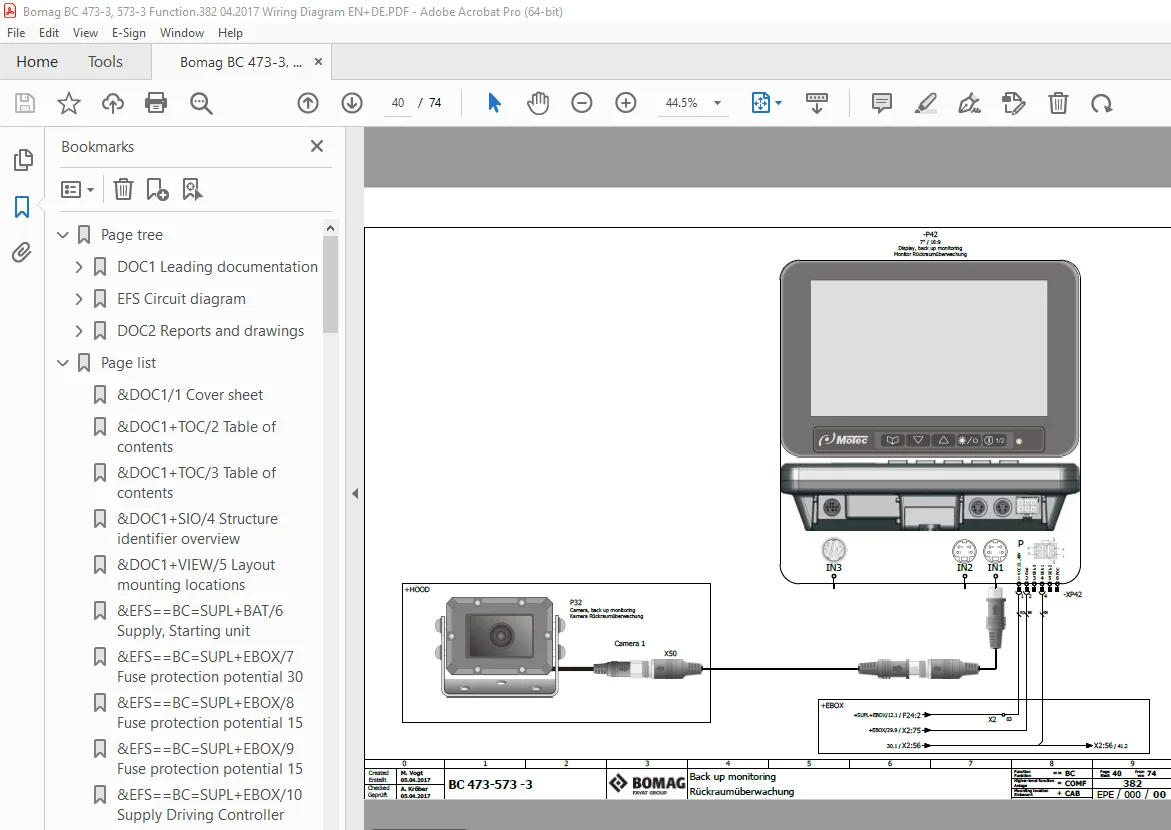 Bomag BC 473-3, 573-3 Function.382 Wiring Diagram Manual EN+DE PDF - Image 3