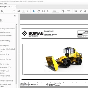 Bomag BC 473-5, BC 573-5 Function.568 Wiring Diagram Manual EN+DE PDF