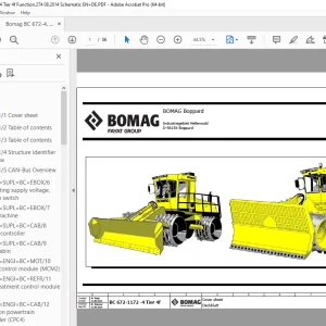 Bomag BC 672-4, BC 1172-4 Tier 4f Function.274 Schematic Manual EN_DE PDF