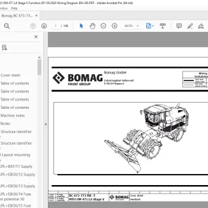 Bomag BC 673-733 RB-5, MTU OM 471 LA Stage V Function.651 Wiring Diagram Manual EN_DE PDF