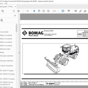 Bomag BC 773 RS-5 MTU OM 471 LA Stage V Function.652 Wiring Diagram Manual EN_DE PDF