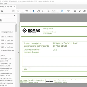 Bomag BF 600-2 C ACM2.1 EVO, BF700C EDC16 Function.251 Wiring Diagram Manual EN_IT PDF
