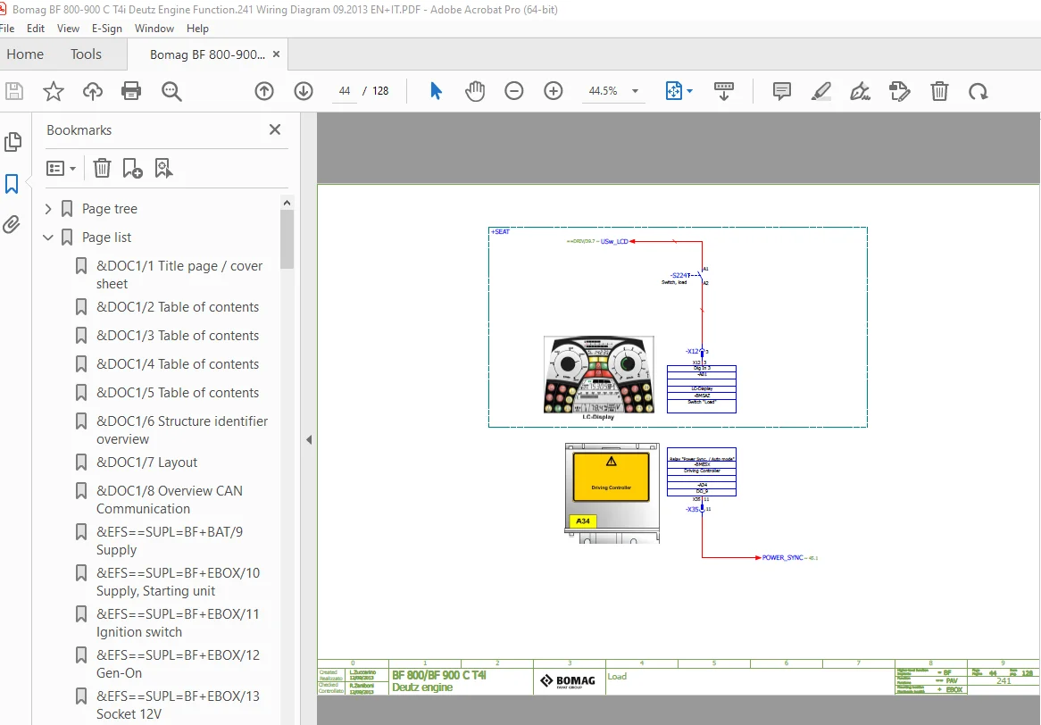 Bomag BF 800/900 C T4i Deutz Engine Function.241 Wiring Diagram Manual EN_IT PDF - Image 3