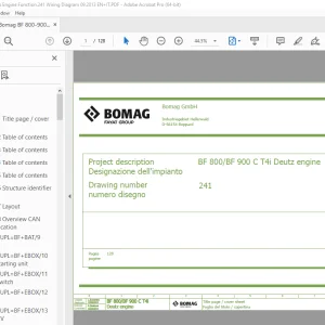 Bomag BF 800/900 C T4i Deutz Engine Function.241 Wiring Diagram Manual EN_IT PDF