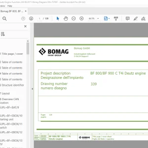 Bomag BF 800 / BF 900 P T4i Deutz Engine Function.339 Wiring Diagram Manual EN_IT PDF