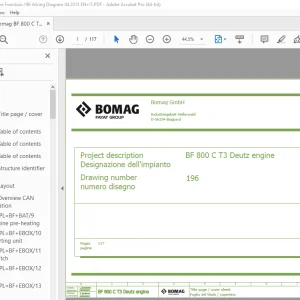 Bomag BF 800 C T3 DEUTZ Engine Function.196 Wiring Diagram Manual EN_IT PDF