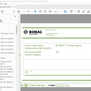 Bomag BF 800 P T3 DEUTZ Engine Function.197 Wiring Diagram Manual EN_IT PDF