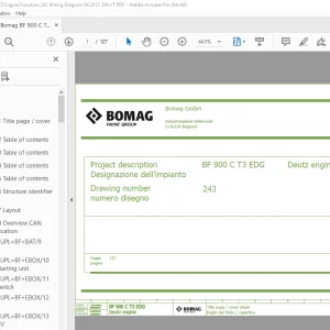Bomag BF 900 C T3 EDG DEUTZ Engine Function.243 Wiring Diagram Manual EN_IT PDF