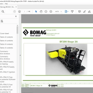 Bomag BF200 C Stage 3A Function.630 Wiring Diagram Manual EN_IT PDF