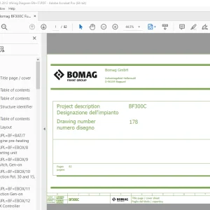 Bomag BF300C Function.178 Wiring Diagram Manual EN_IT PDF