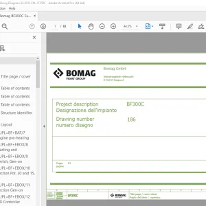 Bomag BF300C Function.186 Wiring Diagram Manual EN_IT PDF