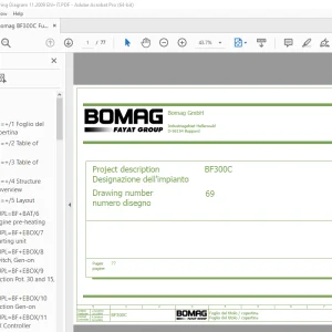 Bomag BF300C Function.69 Wiring Diagram Manual EN+IT - PDF DOWNLOAD