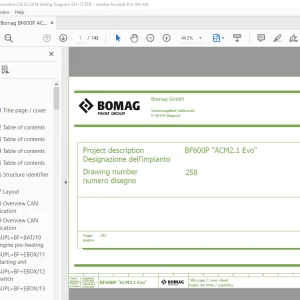 Bomag BF600P ACM2.1 Evo Function.258 Wiring Diagram Manual EN_IT PDF