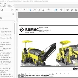 Bomag BM 1000-35, BM 1200-35, BM 1300-35 Function.278 Wiring Diagram Manual EN_DE PDF