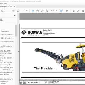 Bomag BM 1x00 35 Tier 3 Function.466 Wiring Diagram Manual EN_DE PDF