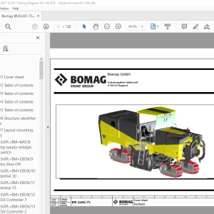 Bomag BM 2x00/75 Function.487 Wiring Diagram Manual EN_DE PDF