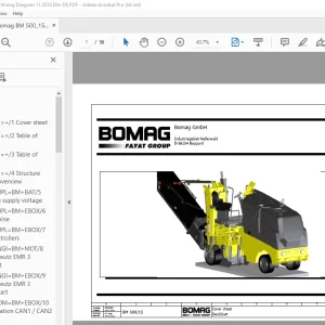 Bomag BM 500/15 Function.72 Wiring Diagram Manual EN_DE PDF