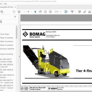 Bomag BM x00 Tier 4final with 10km.h Opion Function.622 Wiring Diagram Manual EN_DE PDF