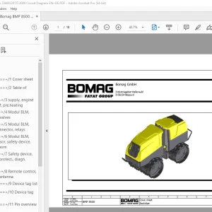 Bomag BMP 8500 Drawing No.72400229 Circuit Diagram Manual EN_DE PDF
