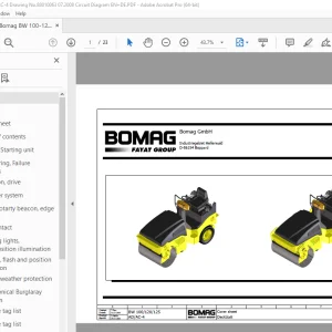 Bomag BW 100/120/125 AD/AC-4 No.88010063 Circuit Diagram Manual EN_DE PDF