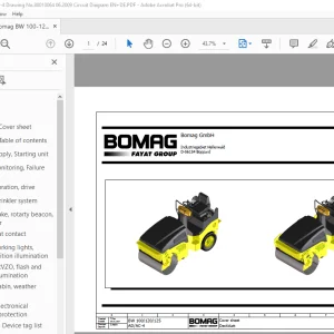 Bomag BW 100/120/125 AD/AC-4 Drawing No.88010064 Circuit Diagram Manual EN_DE PDF