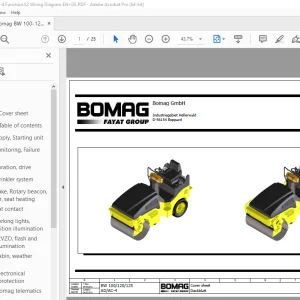 Bomag BW 100/120/125 AD/AC-4 Function.82 Wiring Diagram Manual EN_DE PDF