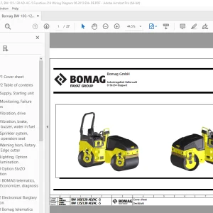 Bomag BW 100/120 AD/AC-5, BW 135/138 AD/AC-5 Function.214 Wiring Diagram Manual EN_DE PDF