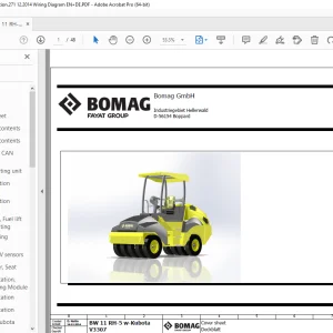 Bomag BW 11 RH-5 w-Kubota V3307 Function.271 Wiring Diagram Manual EN_DE PDF