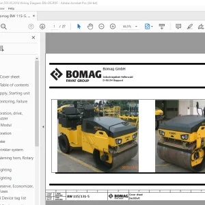 Bomag BW 115-5, 131-5 Function.555 Wiring Diagram Manual EN_DE PDF