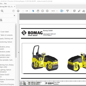 Bomag BW 120/125-5, BW 135/138 AD/AC-5 Function.134 Wiring Diagram Manual EN_DE PDF