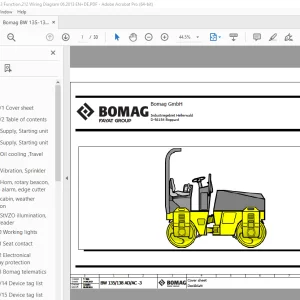 Bomag BW 135/138 AD/AC-3 Function.212 Wiring Diagram Manual EN_DE PDF