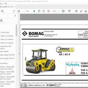 Bomag BW 141-206 AD-AC-5 AM Function.485 Wiring Diagram Manual EN_DE PDF