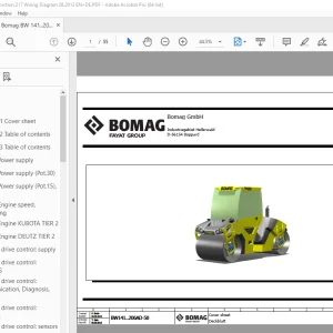 Bomag BW 141..206AD-50 Function.217 Wiring Diagram Manual EN_DE PDF