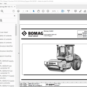 Bomag BW 145-177 D-5 Deutz TD 2.9 Stage V Function.574 Wiring Diagram Manual EN_DE PDF