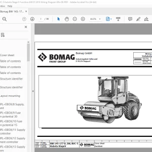 Bomag BW 145-177 D, DH, BVC-5 Kubota Stage V Function.638 Wiring Diagram Manual EN_DE PDF