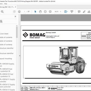 Bomag BW 145-177 D u. DH-5 Kubota Tier 3 Function.640 Wiring Diagram Manual EN_DE PDF